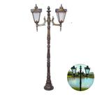 Poste Colonial Genebra para Jardim de Alumínio com 2 Luminárias - 1,93m