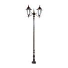 Poste Colonial Jardim Verona 02 Luminárias Alumínio 211cm
