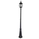 Poste Colonial para Jardim Preto para 1 lâmpada e-27 ST454