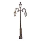 Poste Colonial Paris para Jardim Alumínio 03 Luminária 3,45m