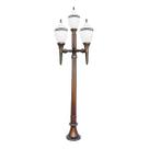 Poste Colonial Republicano Jardim de Alumínio 03 Globo 4,80m
