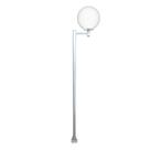 Poste com Luminária Globo L080POM Braço Reto 300cm Branco Ouro Minas