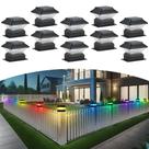 Poste de iluminação solar MOON-DE-AGE, pacote com 10, RGBW colorido, 50 lúmens