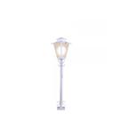 Poste de Jardim Colonial Quadrado 1,25m P2 em Aço Branco