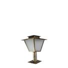 Poste de Jardim Colonial Quadrado 42cm P4 em Aço Ouro Velho