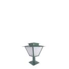 Poste de Jardim Colonial Quadrado 42cm P4 em Aço Verde