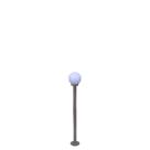 Poste de jardim com globo de polietileno leitoso 1,20m p10/b10 em aço marrom