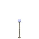 Poste de jardim com globo de polietileno leitoso 1,20m p10/b10 em aço ouro velho