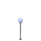 Poste de Jardim com Globo de Polietileno Leitoso 1,30m p10/b15 em Aço Marrom Poste de Jardim com Globo de Polietileno Leitoso 1,30m p10/b15 em Aço Marrom