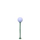Poste de Jardim com Globo de Polietileno Leitoso 1,30m p10/b15 em Aço Verde Poste de Jardim com Globo de Polietileno Leitoso 1,30m p10/b15 em Aço Verde