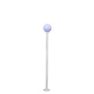 Poste de jardim com globo de polietileno leitoso 1,75m p10/b10 em aço branco