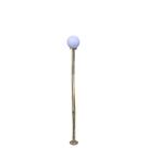Poste de jardim com globo de polietileno leitoso 1,75m p10/b10 em aço ouro velho