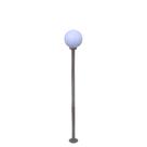 Poste de Jardim com Globo de Polietileno Leitoso 1,85m p10/b15 em Aço Marrom Poste de Jardim com Globo de Polietileno Leitoso 1,85m p10/b15 em Aço Marrom