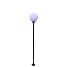 Poste de Jardim com Globo de Polietileno Leitoso 1,85m p10/b15 em Aço Preto Poste de Jardim com Globo de Polietileno Leitoso 1,85m p10/b15 em Aço Preto