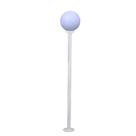 Poste de Jardim com Globo de Polietileno Leitoso 2,00m P18 em Aço Branco