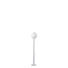 Poste de jardim com globo de vidro leitoso 1,20m p10/b10 em aço branco