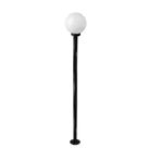 Poste de Jardim com Globo de Vidro Leitoso 15x30 de 2,00m P18 em Aço Preto
