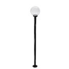 Poste de Jardim com Globo de Vidro Transparente 15x30 de 2,00m P18 em Aço Preto