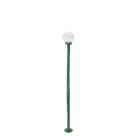Poste de jardim com globo de vidro transparente 1,75m p10/b10 em aço verde