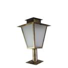Poste de Jardim P1 Colonial Quadrado 50cm em Aço Ouro Velho