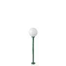 Poste de Jardim p10/b15 de 1,30m com Globo de VIdro Leitoso 15x28 Verde