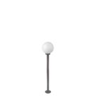 Poste de Jardim p10/b15 de 1,30m com Globo de VIdro Leitoso 15x30 Marrom Poste de Jardim p10/b15 de 1,30m com Globo de VIdro Leitoso 15x30 Marrom