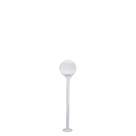 Poste de Jardim p10/b15 de 1,30m com Globo de Vidro Transparente 15x28 Branco Poste de Jardim p10/b15 de 1,30m com Globo de Vidro Transparente 15x28 Branco