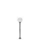 Poste de Jardim p10/b15 de 1,30m com Globo de Vidro Transparente 15x30 Marrom