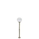 Poste de Jardim p10/b15 de 1,30m com Globo de Vidro Transparente 15x30 Ouro Velho