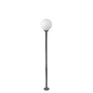 Poste de Jardim p10/b15 de 1,85m com Globo de VIdro Leitoso 15x28 Marrom