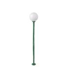 Poste de Jardim p10/b15 de 1,85m com Globo de VIdro Leitoso 15x28 Verde Poste de Jardim p10/b15 de 1,85m com Globo de VIdro Leitoso 15x28 Verde