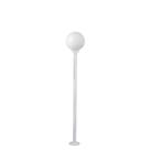 Poste de Jardim p10/b15 de 1,85m com Globo de VIdro Leitoso 15x30 Branca
