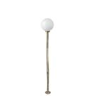 Poste de Jardim p10/b15 de 1,85m com Globo de VIdro Leitoso 15x30 Ouro Velho