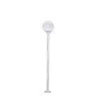 Poste de Jardim p10/b15 de 1,85m com Globo de VIdro Transparente 15x28 Branco Poste de Jardim p10/b15 de 1,85m com Globo de VIdro Transparente 15x28 Branco
