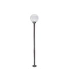Poste de Jardim p10/b15 de 1,85m com Globo de VIdro Transparente 15x28 Marrom