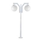 Poste de Jardim P23/2 com Globo de Vidro Leitoso 15x28 2,16m em Aço Fosfatizado Branco Poste de Jardim P23/2 com Globo de Vidro Leitoso 15x28 2,16m em Aço Fosfatizado Branco
