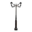 Poste de Jardim Paris 02 Genebra Alumínio 304cm para Áreas Externas Preto Fosco Luminárias N. Sra.