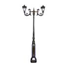 Poste de Jardim Paris 02 Luminárias Genebra Alumínio 304cm