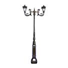 Poste De Jardim Paris 02 Luminárias Genebra Alumínio 304cm
