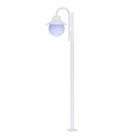 Poste de Jardim Saturno P28/1 com Globo de Polietileno 10x20 Branco