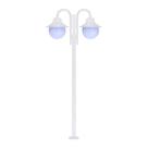 Poste de Jardim Saturno P28/2 com Globos de Polietileno 10x20 Branco