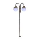 Poste de Jardim Saturno P28/2 com Globos de Polietileno 10x20 Marrom