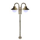 Poste de Jardim Saturno P28/2 com Globos de Polietileno 10x20 Ouro Velho