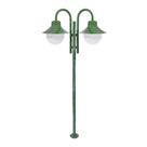 Poste de Jardim Saturno P28/2 com Globos de Vidro Transparente 10x20 Verde