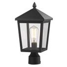 Poste de luz exterior zeyu 40cm de vidro transparente preto impermeável Poste de luz exterior zeyu 40cm de vidro transparente preto impermeável