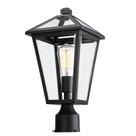 Poste de luz externa Luminzone Black Aluminium à prova d'água