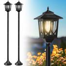 Poste de luz solar Joyoowild 160 cm, pacote com 2 unidades, impermeável