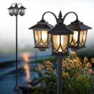 Poste de luz solar SAKSIAPRO 186 cm, 3 cabeças, à prova dágua, 60 lm