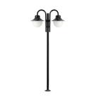 Poste Decorativo Saturno 2 Lâmpadas 2,20m Preto Ideal