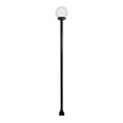 Poste e Luminaria Colonial Globo g Jardim 150cm para Areas Externas Preto Ouro Minas